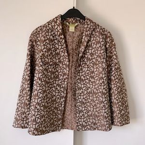 Sigrid Olsen silk jacket brown/taupe with a rose undertone